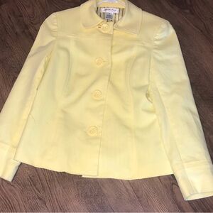 RETAILS NEW FOR $189 Talbots BUTTERY POPCORN Yellow size 10 Button-Women's